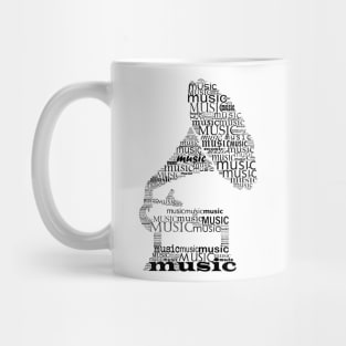 Typographic Gramophone Mug
